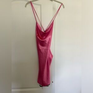 Pink Mini Silk Dress